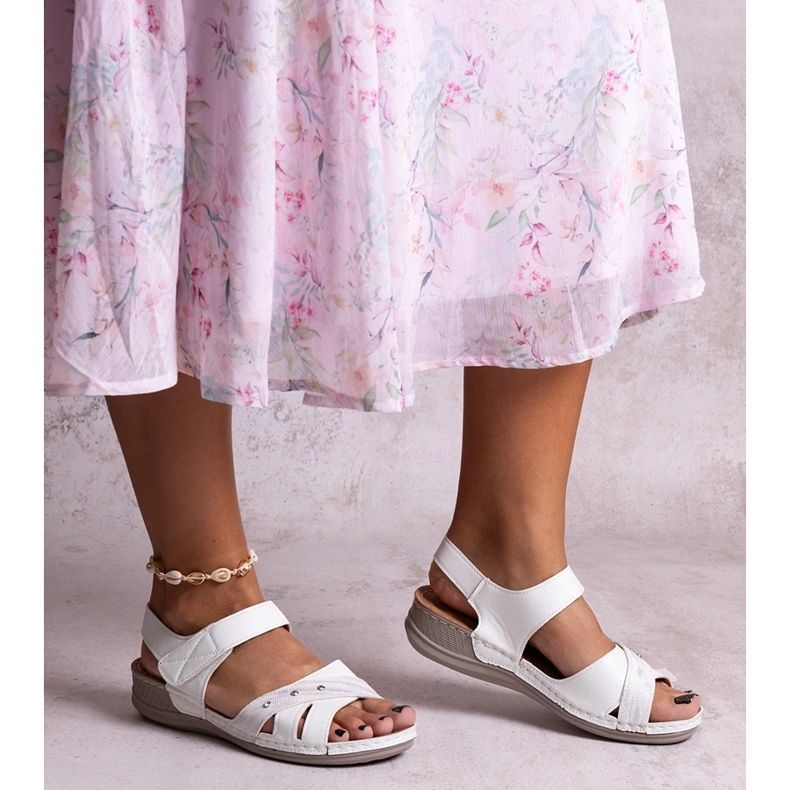 Sandalias plataforma Nural blancas blanco 1