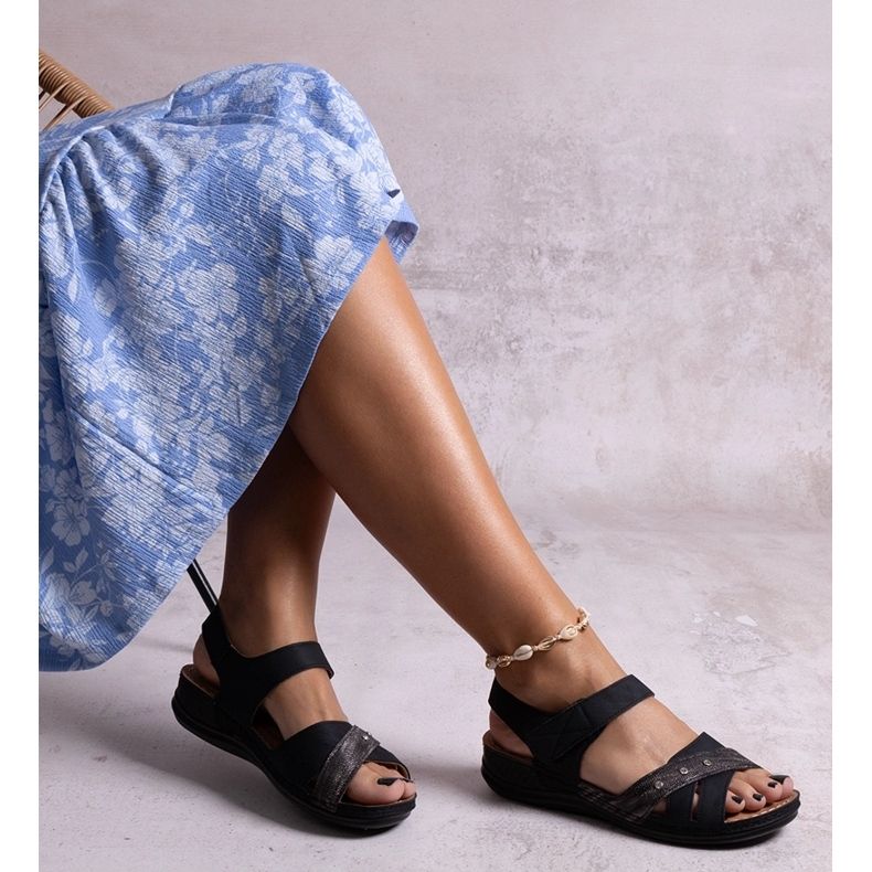 Sandalias plataforma Nural negras negro 1 Sandalias plataforma Nural negras negro 1