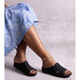 Chanclas Marouna perforadas negras negro 1 Chanclas Marouna perforadas negras negro 1