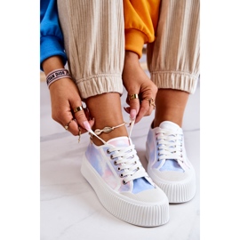 Zapatillas de deporte para mujeres bajas en la plataforma de color rosa azul multicolor 1 Zapatillas de deporte para mujeres bajas en la plataforma de color rosa azul multicolor 1