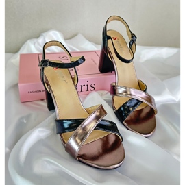 Sandalias Tacón Piel Ecológica Negro Abilica 8