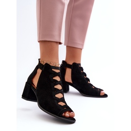 Sandalias Tacón Mujer Ante Maciejka 06456-01 Negro 3 Sandalias Tacón Mujer Ante Maciejka 06456-01 Negro 3