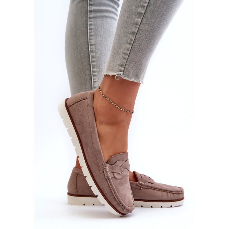 Mocasines Mujer Ante Ecológico Beige Oscuro Nestalia 7