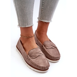 Mocasines Mujer Ante Ecológico Beige Oscuro Nestalia 5