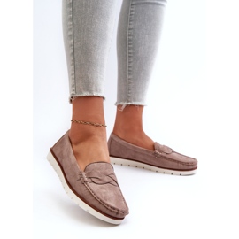 Mocasines Mujer Ante Ecológico Beige Oscuro Nestalia 3
