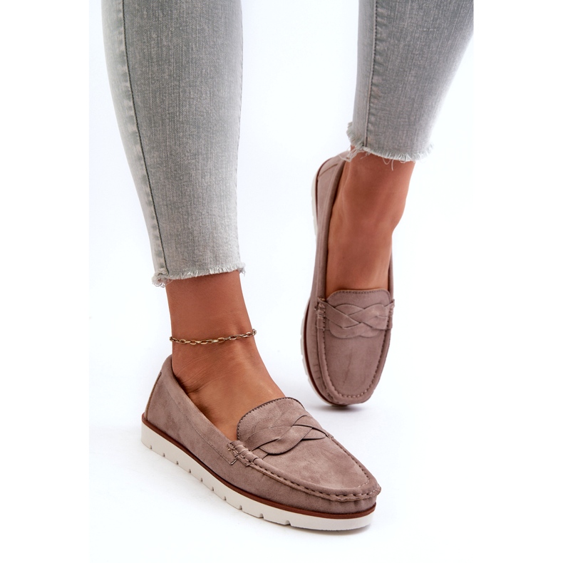 Mocasines Mujer Ante Ecológico Beige Oscuro Nestalia 4