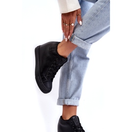 Zapatillas Mujer Piel Cuña Big Star MM274001 Negro 2
