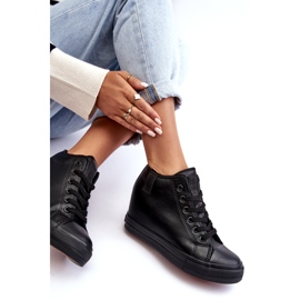 Zapatillas Mujer Piel Cuña Big Star MM274001 Negro 5