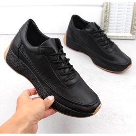 Deportivas mujer piel negra Sergio Leone SP013 negro 1