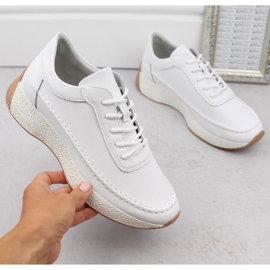 Deportivas mujer Sergio Leone SP013 blanco piel 1