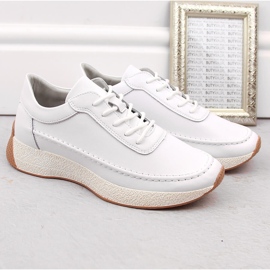 Deportivas mujer Sergio Leone SP013 blanco piel 2