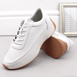 Deportivas mujer Sergio Leone SP013 blanco piel 3