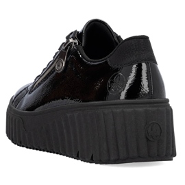 Zapatos cuña mujer charol negro Rieker N2501-00 8