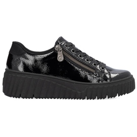 Zapatos cuña mujer charol negro Rieker N2501-00 12