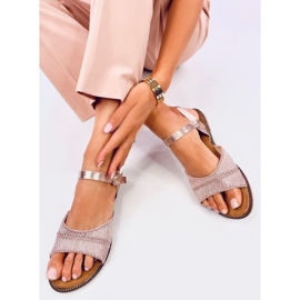 Sandalias mujer Mollies Champán rosado 4