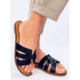 Charnes Chanclas de mujer negras negro 3