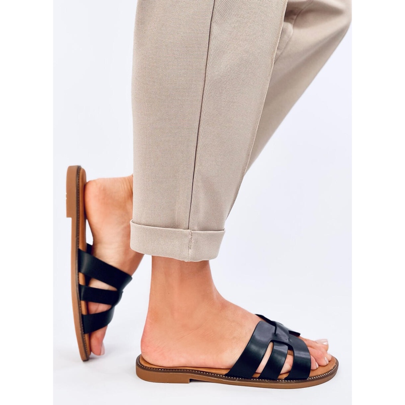 Charnes Chanclas de mujer negras negro 2