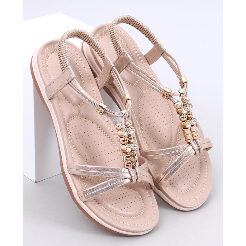 Sandalias Haezz Gold con circonitas decorativas dorado 1