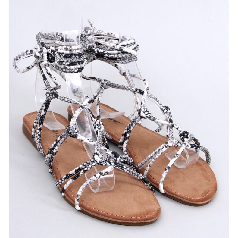 Sandalias de gladiador Morin Serpentine gris 1