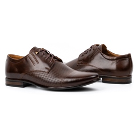 Zapatos de vestir hombre piel 482 marron oscuro marrón 6