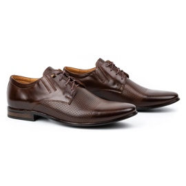 Zapatos de vestir hombre piel 482 marron oscuro marrón 2