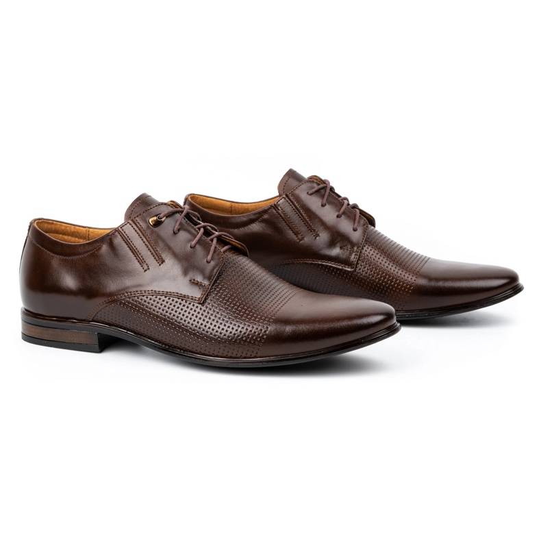Zapatos de vestir hombre piel 482 marron oscuro marrón 2