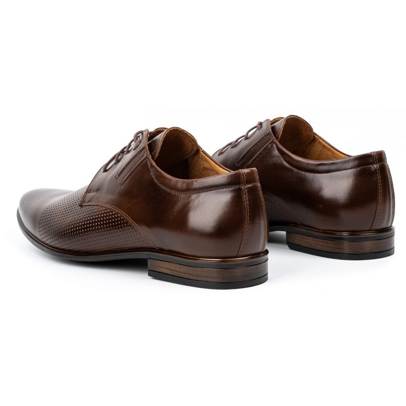 Zapatos de vestir hombre piel 482 marron oscuro marrón 5
