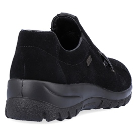 Zapatos de cuero sin cordones negros Rieker L7171-00 10
