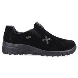Zapatos de cuero sin cordones negros Rieker L7171-00 2