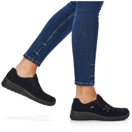 Zapatos de cuero sin cordones negros Rieker L7171-00 5