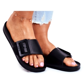 Pantuflas de Mujer Big Star con Hebilla Negra FF274A389 negro 4 Pantuflas de Mujer Big Star con Hebilla Negra FF274A389 negro 4