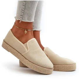 News Alpargatas De Mujer Con Plataforma Beige 4