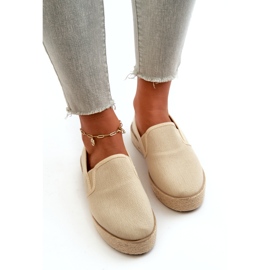 News Alpargatas De Mujer Con Plataforma Beige 3