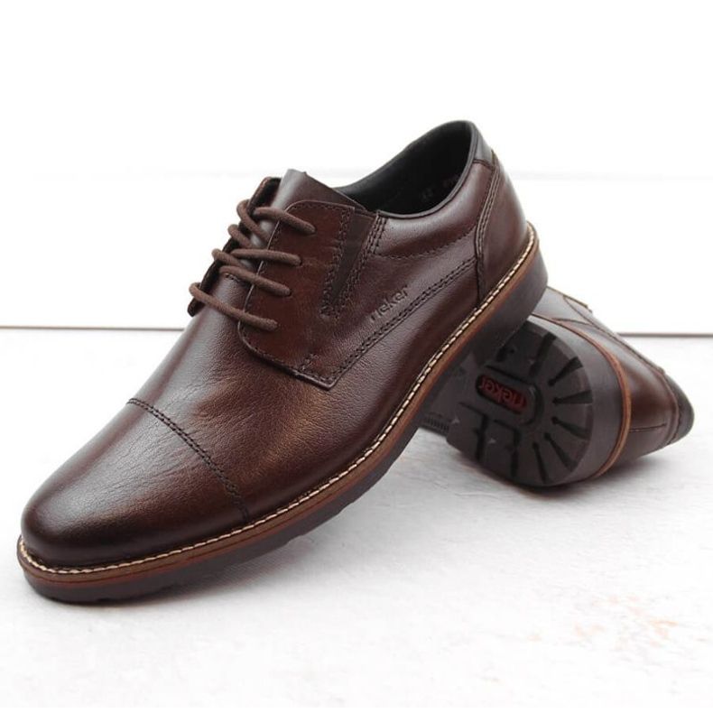 Zapatos con banda elástica Rieker M 15320-25 marrón 2