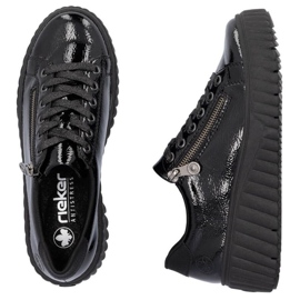 Zapatos cuña Rieker W N2501-00 negro 3