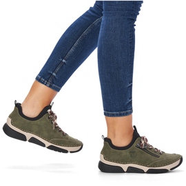 Slip-on mujer cómodos verdes Rieker 45973-54 7