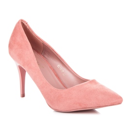 Comer Tacones de ante rosado 1