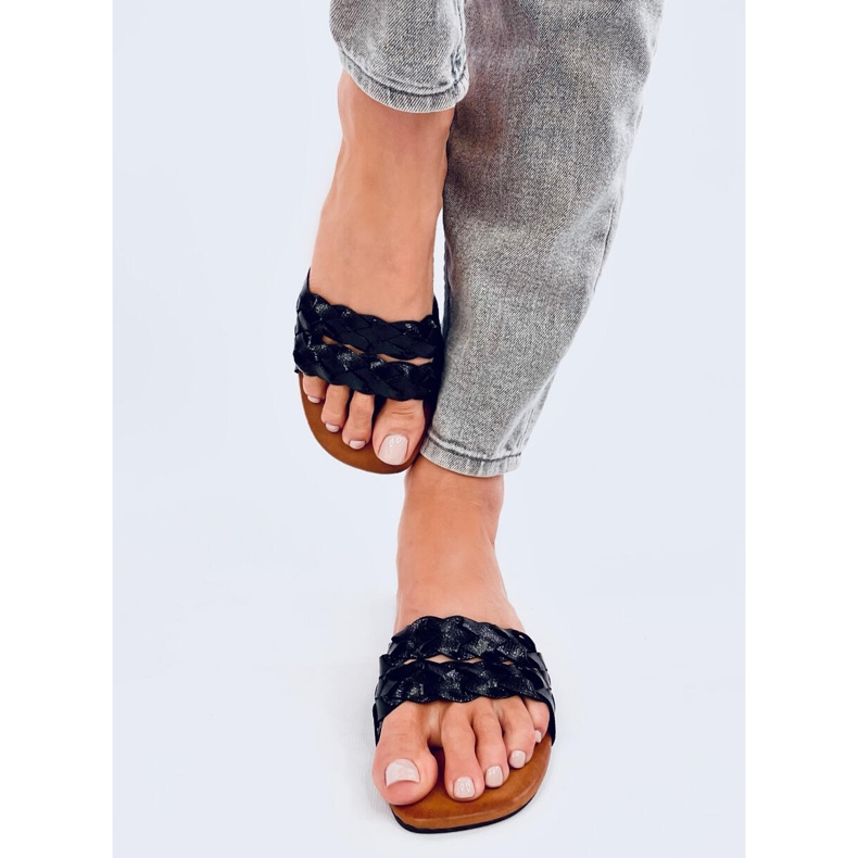 Pantuflas de mujer color negro esmeril 2