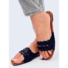 Pantuflas de mujer color negro esmeril 3