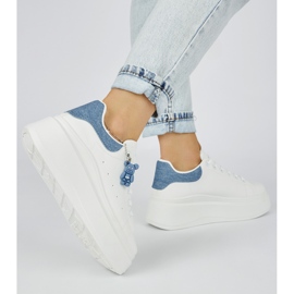 Zapatos de plataforma blancos para mujer. 1