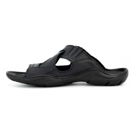Olivier Flip para hombres: flujos hechos de cuero natural 400mp negro 1