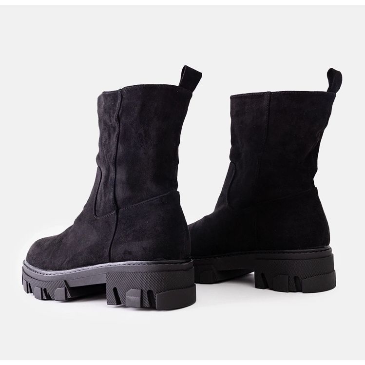 Botines Eleonira de ante negro 1 Botines Eleonira de ante negro 1