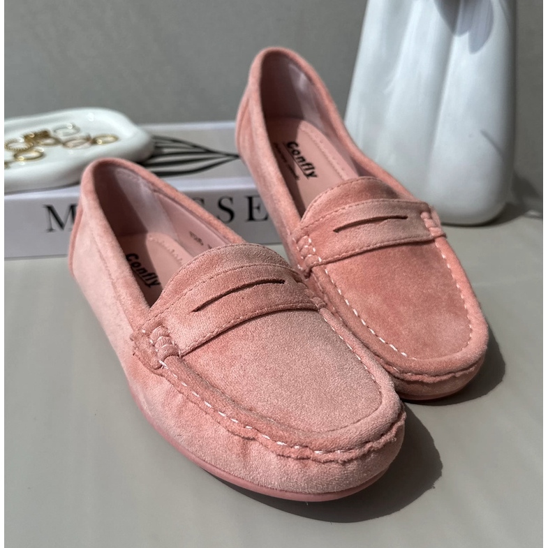 Mocasines Mujer Ante Rosa Claro Lenvie 1