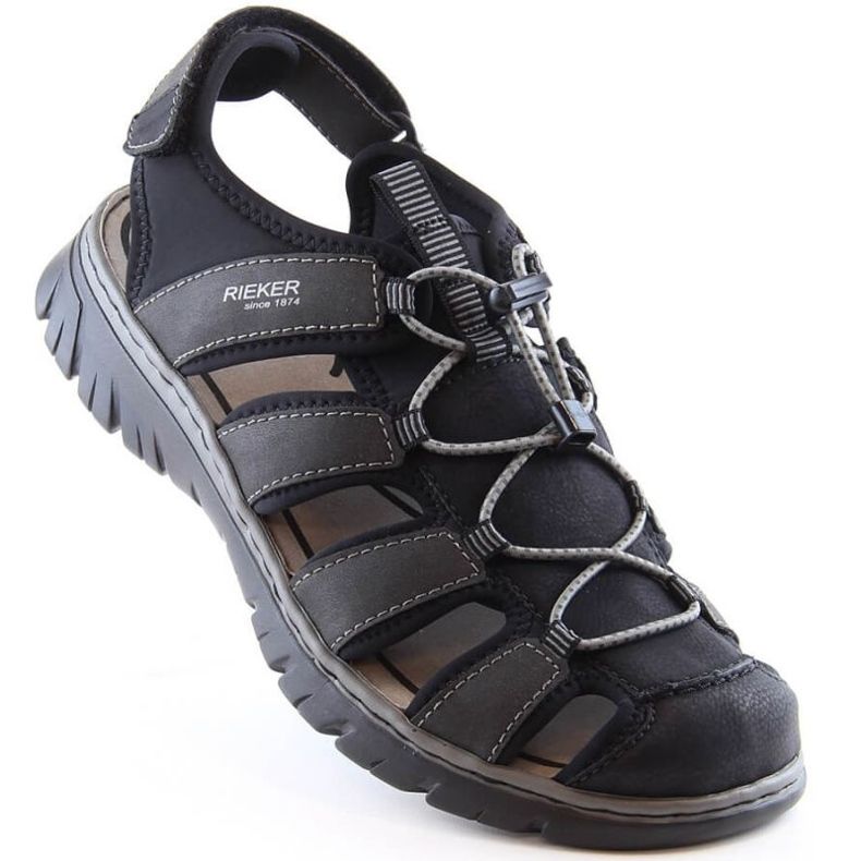 Sandalias cerradas Rieker 26770-00 RKR584 negro 1
