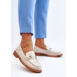 Vinceza Mocasines Nurea Mujer Charol Beige 4