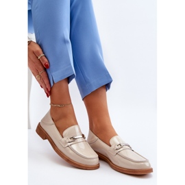 Vinceza Mocasines Nurea Mujer Charol Beige 1