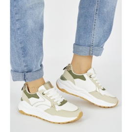 Deportivas de mujer multicolor con suela gruesa. blanco 1