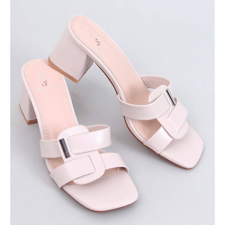 Chanclas tacón elegantes Lafar Beige 1