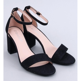 Sandalias tacón Yanas iridiscentes Negro 1