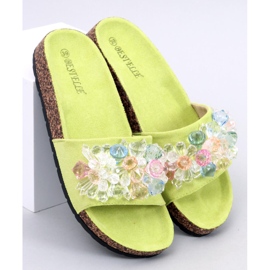Chanclas de corcho con piedras Maliv Green verde 5